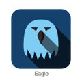 Eagle bear face flat icon design. Animal icons series