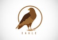 Eagle bird in a circle. Eagle bird logo design template vector Royalty Free Stock Photo
