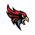 eagle bird head colorful logo illustration Royalty Free Stock Photo