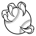 Eagle Bird Monster Claw Holding Baseball Ball