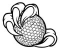 Eagle Bird Monster Claw Talons Holding Golf Ball Royalty Free Stock Photo