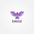 Eagle birds logo vector design concept, Birds logo design, animal logo design, wildlife logo design, gradient logo, Birds icon des