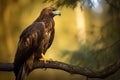 Eagle branch tree animal. Generate Ai Royalty Free Stock Photo