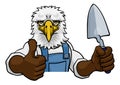 Eagle Bricklayer Builder Holding Trowel Tool Royalty Free Stock Photo