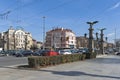 Eagle Bridge over Perlovska river in city of Sofia, Bulgaria Royalty Free Stock Photo