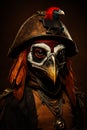 Eagle Captain in Golden mask and Accessories Royalty Free Stock Photo