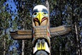 Eagle carving on the Totem Pole at the East Gate, Algonquin Park.