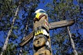 Eagle carving on the Totem Pole at the East Gate, Algonquin Park.