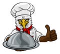 Eagle Chef Mascot Sign Cartoon Character