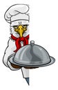 Eagle Chef Mascot Sign Cartoon Character