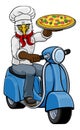 Eagle Chef Pizza Restaurant Delivery Scooter