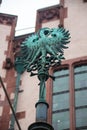 The eagle on the church door of Walluf in Germany symbol for evangelist Johannes.