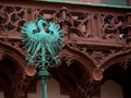 The eagle on the church door of Walluf in Germany symbol for evangelist Johannes.