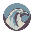 Eagle and circle concept logo Royalty Free Stock Photo