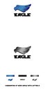 Eagle 3D Logo Template. Stock Vector Icon.