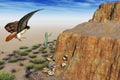 Eagle in the desert