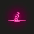 eagle, desert animal neon style icon. Simple thin line, outline of desert icons for ui and ux, website or mobile