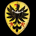 Eagle Emblem, Old Shield Royalty Free Stock Photo