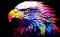Eagle Essence Abstract Avian Artwork. Generative AI