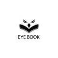 Eagle eye book creative logo black illustration design vector