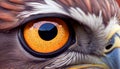 Eagle eye close-up macro photo. Generative AI Royalty Free Stock Photo