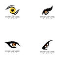 Eagle eye logo concept design template. Royalty Free Stock Photo