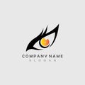 Eagle eye logo concept design template. Royalty Free Stock Photo