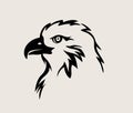 Eagle Face Tribal Logo, art vector design Royalty Free Stock Photo