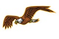 Eagle Falcon Flying Mascot Logo Mascot Design Vector