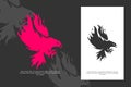 eagle fire logo design template Royalty Free Stock Photo