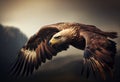 Eagle flies illustration. AI generative