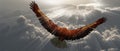 Eagle in flight above clouds Royalty Free Stock Photo