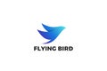Eagle Flying Bird Logo Abstract Design Vector Template. Elegant Silhouette Falcon Dove Wings Logotype Concept