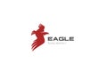 Eagle Flying Logo abstract design vector template. Falcon Hawk Wings Logotype concept icon Royalty Free Stock Photo