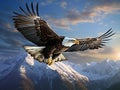 Eagle flying toward viewer Royalty Free Stock Photo