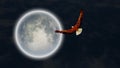 Eagle and full moon Royalty Free Stock Photo