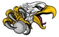 Eagle Hawk Golf Ball Cartoon Sports Team Mascot Royalty Free Stock Photo