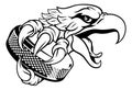 Eagle Hawk Ice Hockey Puck Cartoon Team Mascot Royalty Free Stock Photo