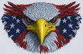 eagle head with american flag pattern independence day veterans day 4th of July Royalty Free Stock Photo