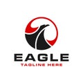 eagle head circle logo Royalty Free Stock Photo