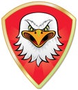 Eagle head with heraldry shield