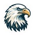 Eagle head logo. illustration on white background. Generative AI Royalty Free Stock Photo