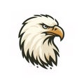 Eagle head logo. illustration on white background. Generative AI Royalty Free Stock Photo