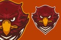Eagle head mascot vector illustration cartoon style Royalty Free Stock Photo