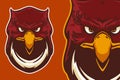 Eagle head mascot vector illustration cartoon style Royalty Free Stock Photo