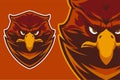 Eagle head mascot vector illustration cartoon style Royalty Free Stock Photo