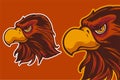 Eagle head mascot vector illustration cartoon style Royalty Free Stock Photo