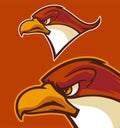 Eagle head mascot vector illustration cartoon style Royalty Free Stock Photo