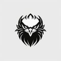 Minimalist Eagle Beak Mask Logo Design In Moody Black And White Vector