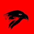 Eagle Head Silhouette. Art Logo Vector Royalty Free Stock Photo